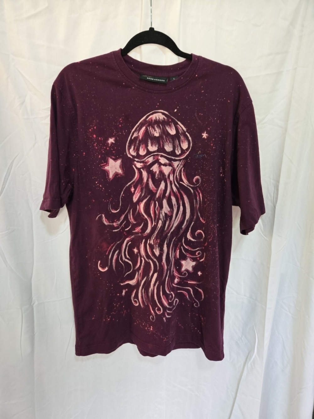 Greg Norman Collection Maroon Jellyfish Graphic Tee